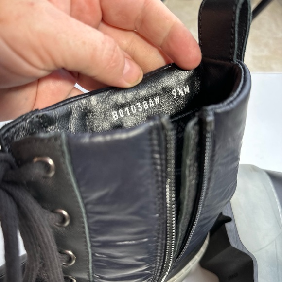 Aquatalia Aisa Recycled Nylon Leather Glossy Chunky Platform Eco Boots NWOT 9.5 - Picture 15 of 16